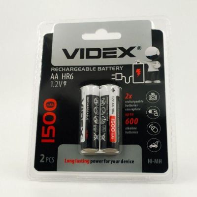 Акумулятори нікель-металгідридні АА Videx 1500mAh