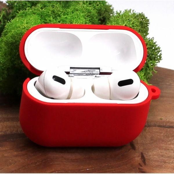 Оригінальний матовий чохол Silicone Case для AirPods Pro Original Assembly Red