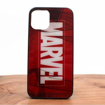 Скляний ударостійкий чохол з принтом Marvel для iPhone 12 (5.4)(зас.тов.)