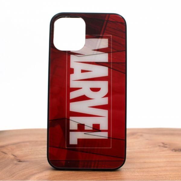 Скляний ударостійкий чохол з принтом Marvel для iPhone 12 (5.4)(зас.тов.)