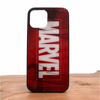 Скляний ударостійкий чохол з принтом Marvel для iPhone 12/12 Pro (6.1)(зас.тов.)