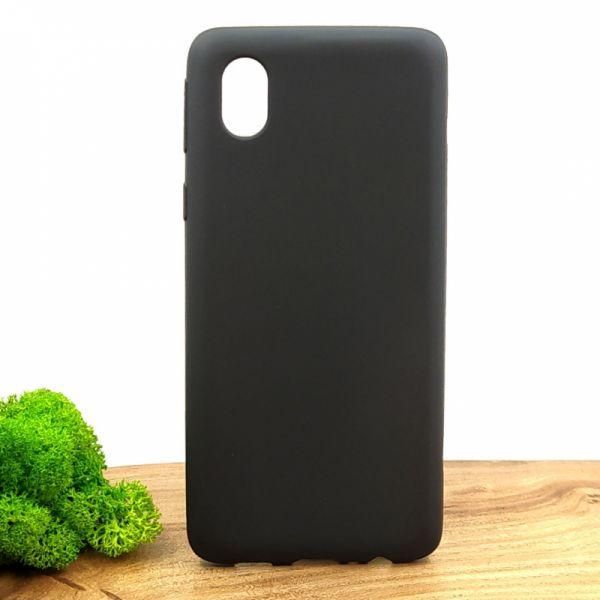 Силіконовий  чохол Simin Style для Samsung A01 Core Black(зас.тов.)