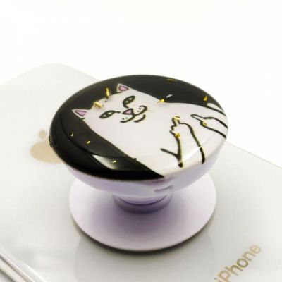 Тримач PopSocket Brave Cat glitter(зас.тов.)
