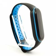 Силіконовий ремінець-браслет TCCG для Mi Band 5 Black-Blue