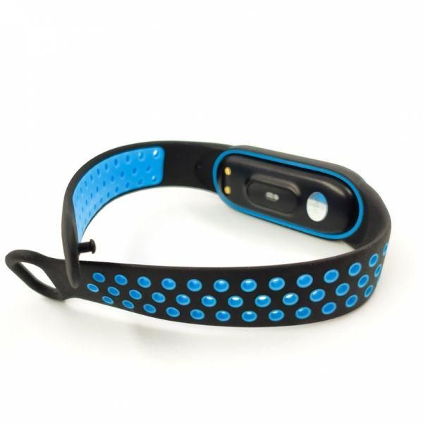 Силіконовий ремінець-браслет TCCG для Mi Band 5 Black-Blue