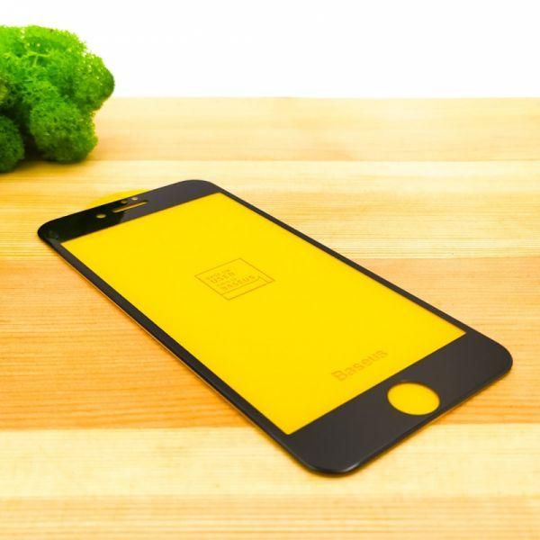 Захисне скло  3DGLASS PREMIUM BASEUS для iPhone 7/8G Black(зас.тов.)