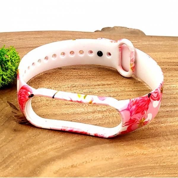 Силіконовий ремінець браслет для Mi Band 5 Flamingo Pink
