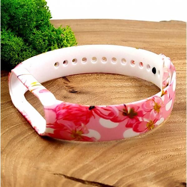 Силіконовий ремінець браслет для Mi Band 5 Flamingo Pink