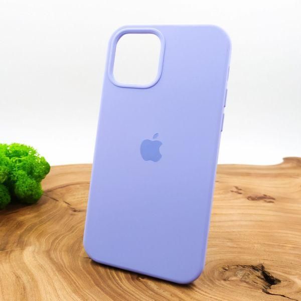 Чохол Silicone Case для iPhone 12 (6.7) Light Purple(зас.тов.)