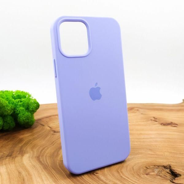 Чохол Silicone Case для iPhone 12 (6.7) Light Purple(зас.тов.)