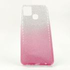 Силіконовий чохол із блискітками VAJA Samsung A21S Pink(зас.тов.)