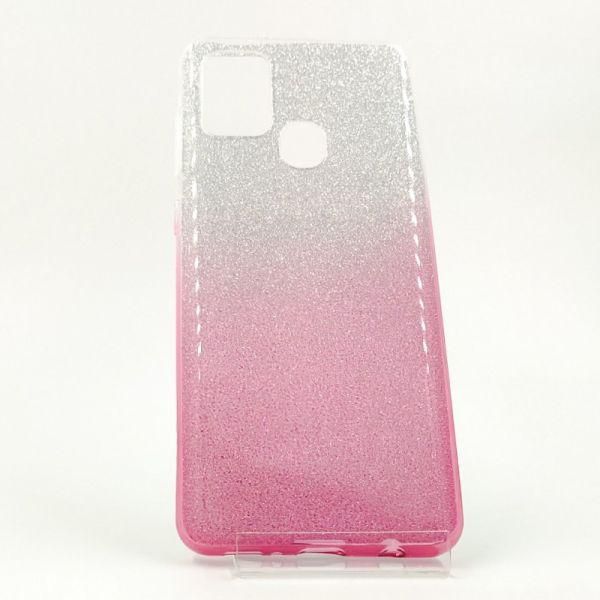 Силіконовий чохол із блискітками VAJA Samsung A21S Pink(зас.тов.)