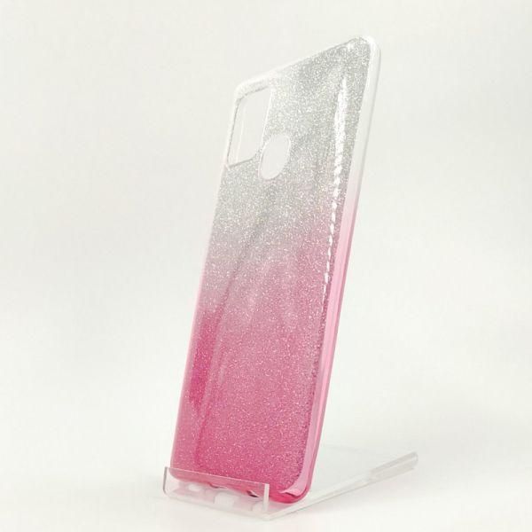 Силіконовий чохол із блискітками VAJA Samsung A21S Pink(зас.тов.)
