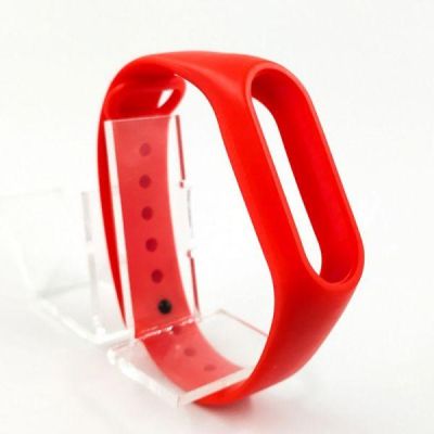 Силіконовий ремінець браслет для Mi Band 2 Red(зас.тов.)