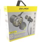 Навушники AWEI X650BL Dual Dynamic + Magnetic Gold (Золотий)(зас.тов.)