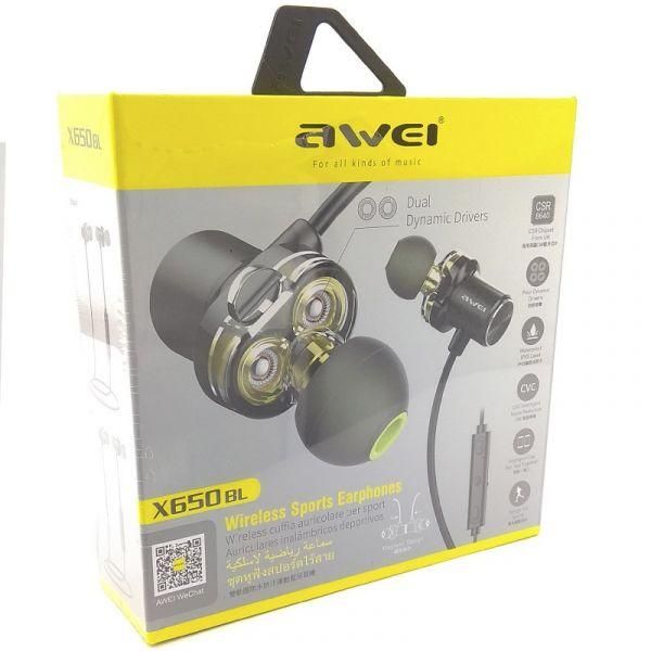 Навушники AWEI X650BL Dual Dynamic + Magnetic Gold (Золотий)(зас.тов.)