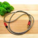 Аудіокабель 3.5 mm AUX 1,5m з металевим оплетенням(зас.тов.)