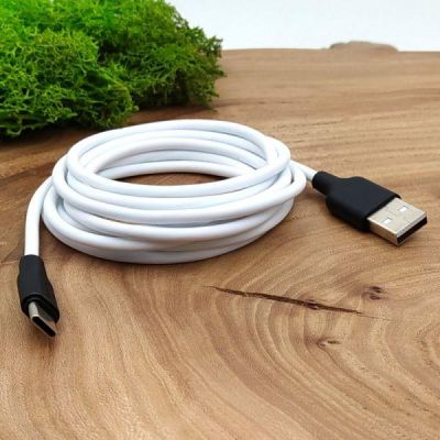 Надміцний силіконовий USB-кабель HOCO X21 Type-C 2 m White