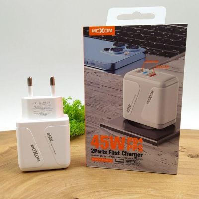 Мережевий зарядний пристрій PD/QC/FCP/AFC 45W Moxom MX-HC98
