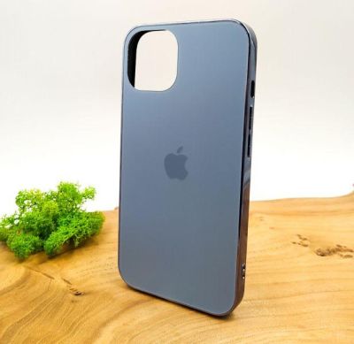 Матовий скляний чохол Glass case для iPhone 14 Sierra Blue