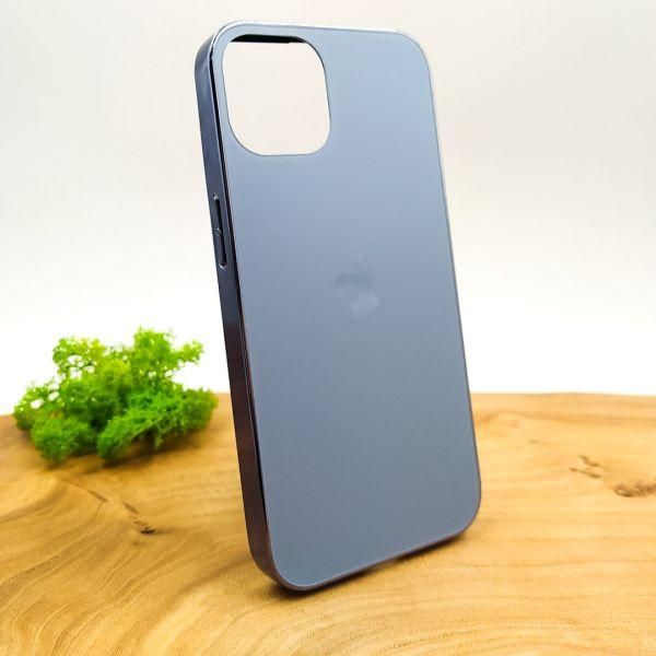 Матовий скляний чохол Glass case для iPhone 14 Sierra Blue