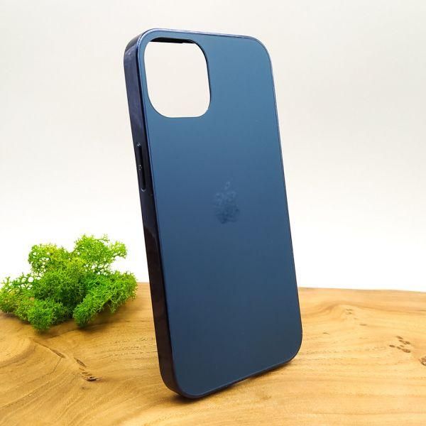Матовий скляний чохол Glass case для iPhone 14 Pacific Blue