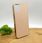 Матовий скляний чохол Glass case для iPhone 14 Gold(зас.тов.)