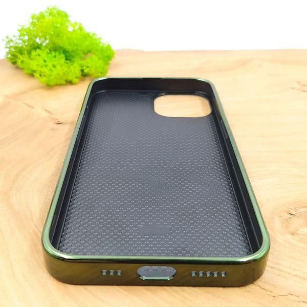 Матовий скляний чохол Glass case для iPhone 14 Midnight Green(зас.тов.)