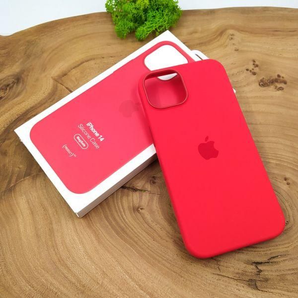 Чохол  Silicone Case with MagSafe для iPhone 14 Red(зас.тов.)