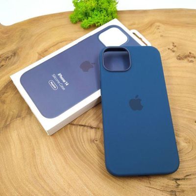 Чохол  Silicone Case with MagSafe для iPhone 14 Storm Blue