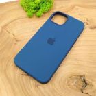 Чохол  Silicone Case with MagSafe для iPhone 14 Storm Blue