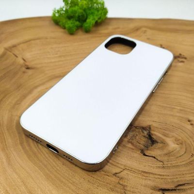 Матовий скляний чохол Glass case для iPhone 14 Plus Silver
