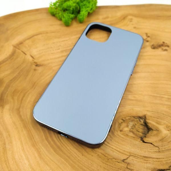 Матовий скляний чохол Glass case для iPhone 14 Plus Sierra Blue