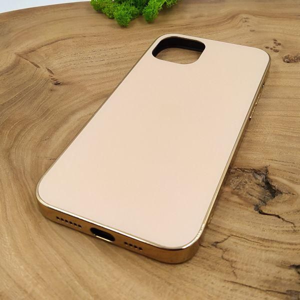 Матовий скляний чохол Glass case для iPhone 14 Plus Gold