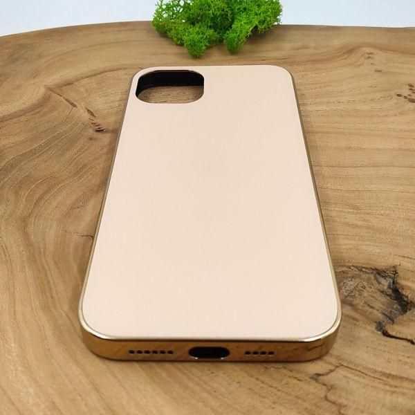 Матовий скляний чохол Glass case для iPhone 14 Plus Gold