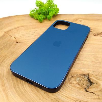 Матовий скляний чохол Glass case для iPhone 14 Plus Pacific Blue