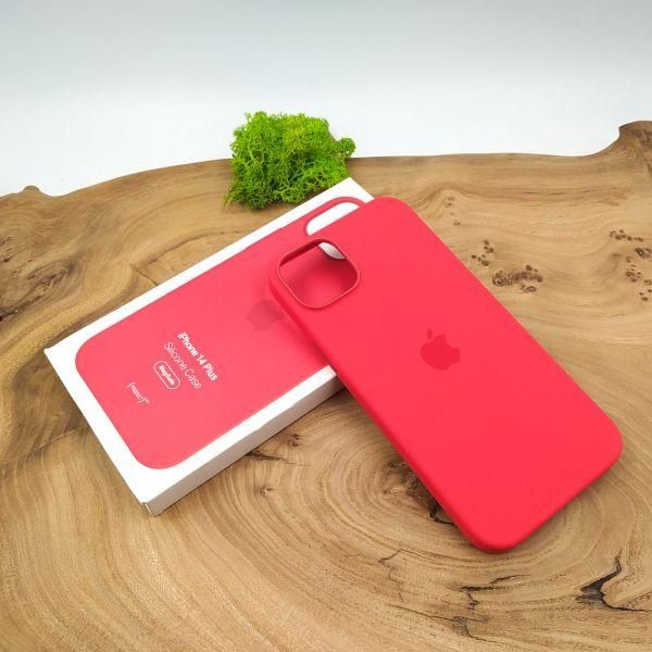 Чохол  Silicone Case with MagSafe для iPhone 14 Plus Red(зас.тов.)