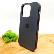 Матовий скляний чохол Glass case для iPhone 14 Pro Space Black(зас.тов.)