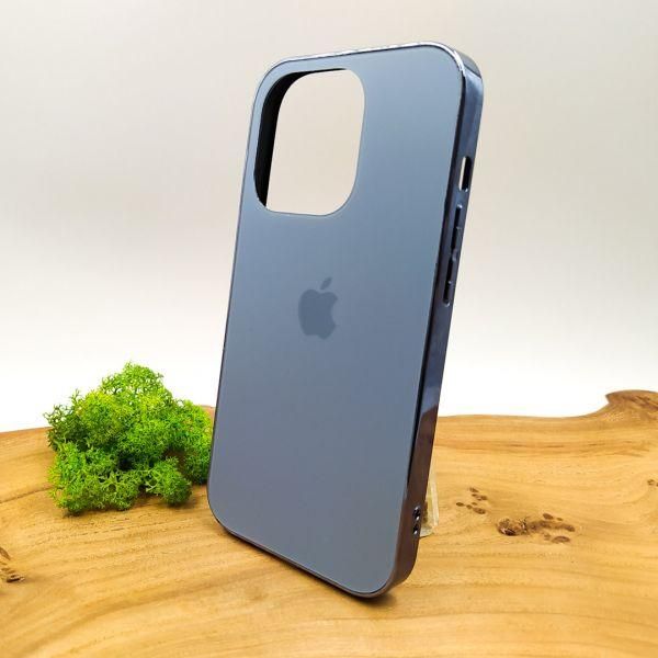 Матовий скляний чохол Glass case для iPhone 14 Pro Sierra Blue