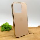 Матовий скляний чохол Glass case для iPhone 14 Pro Gold(зас.тов.)