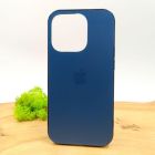 Матовий скляний чохол Glass case для iPhone 14 Pro Pacific Blue