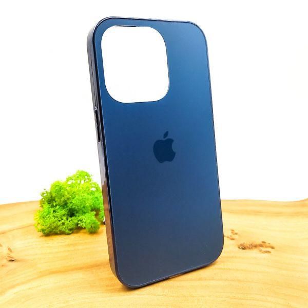 Матовий скляний чохол Glass case для iPhone 14 Pro Pacific Blue