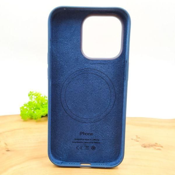 Чохол  Silicone Case with MagSafe для iPhone 14 Pro Storm Blue
