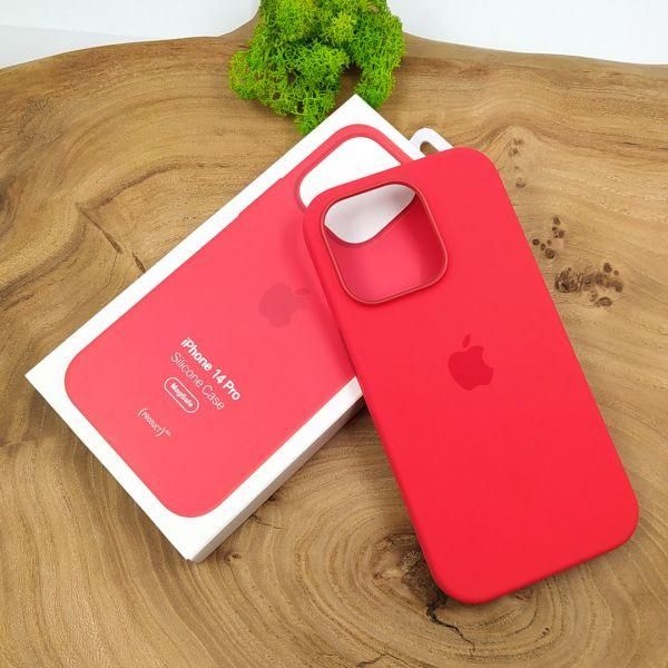 Чохол  Silicone Case with MagSafe для iPhone 14 Pro Red(зас.тов.)