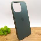 Матовий скляний чохол Glass case для iPhone 14 Pro Max Midnight Green(зас.тов.)