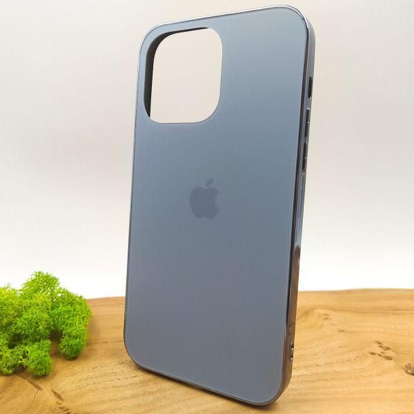 Матовий скляний чохол Glass case для iPhone 14 Pro Max Sierra Blue