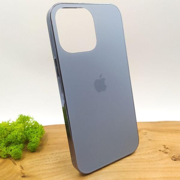 Матовий скляний чохол Glass case для iPhone 14 Pro Max Sierra Blue