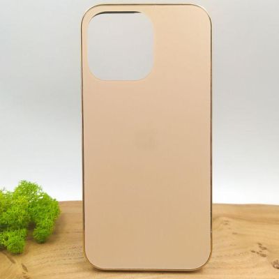 Матовий скляний чохол Glass case для iPhone 14 Pro Max Gold(зас.тов.)