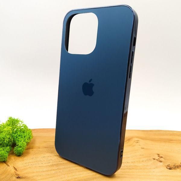 Матовий скляний чохол Glass case для iPhone 14 Pro Max Pacific Blue