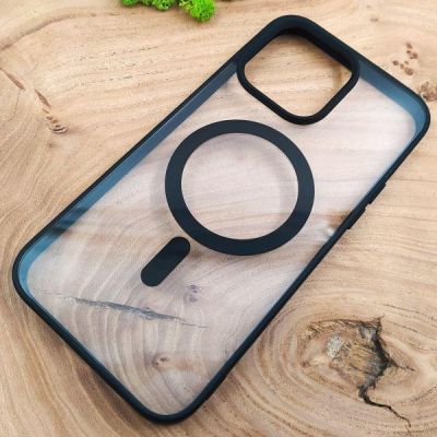 Чохол HOCO Smoke case with MagSafe для iPhone 14 Pro Max Black(зас.тов.)